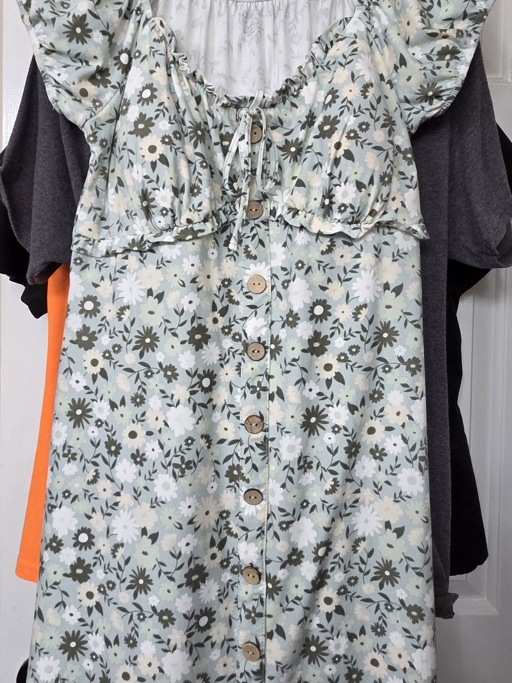 No Boundaries Mint Green Floral Button-Front Mini Dress